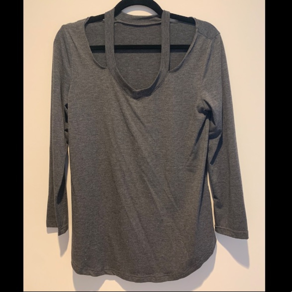 Grey 3/4 Sleeve Top